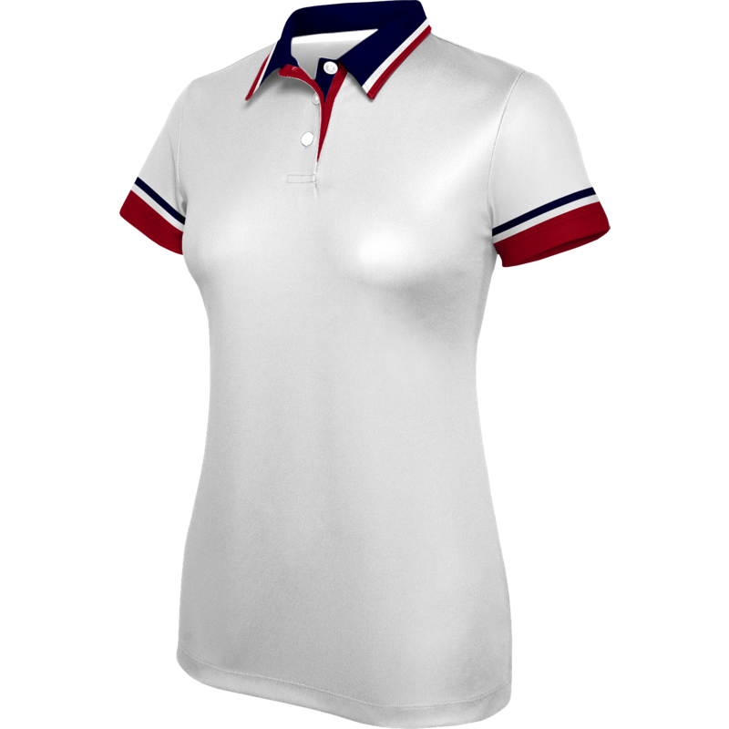 Solid White Contrast Collar & Rib Polo Shirt