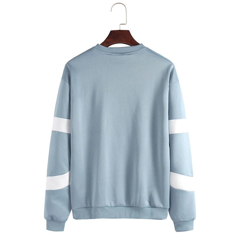 Contrast Sleeve Striped Sweatshirts