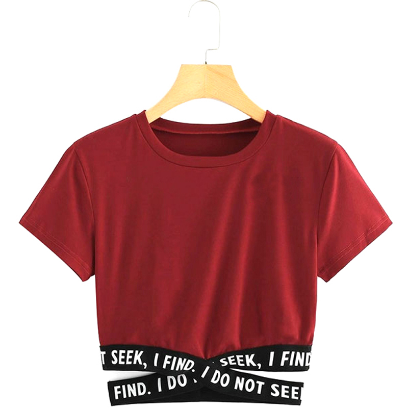 I Dont Seek Ribbed Crop Tee