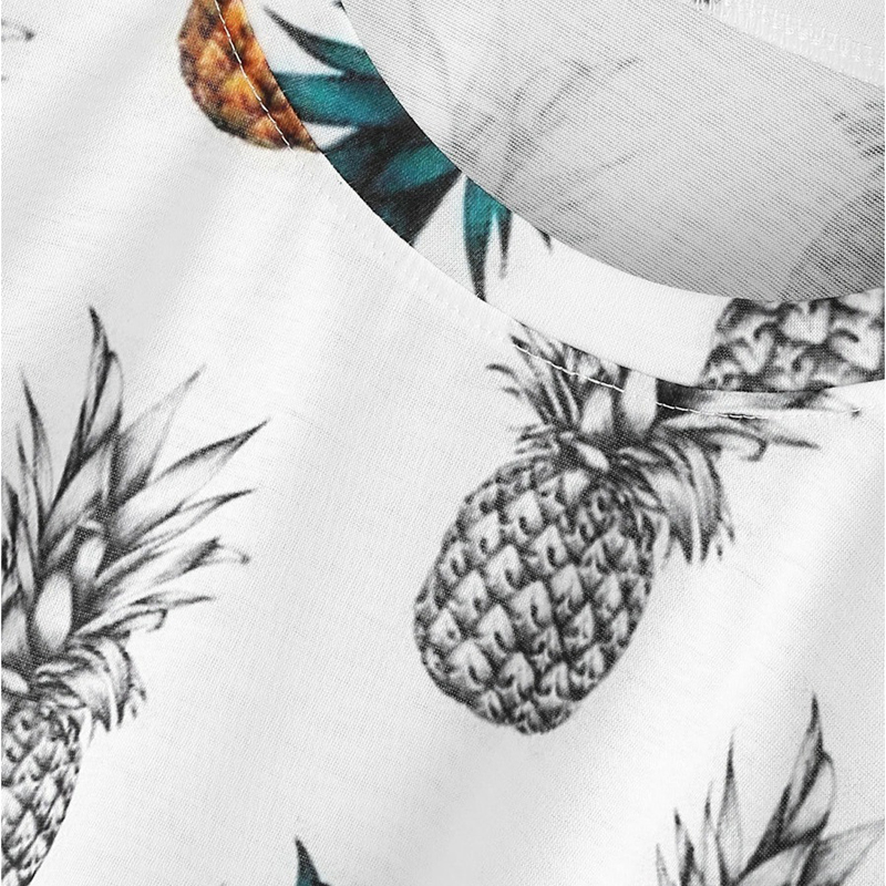 Pineaple Print Crop Tee